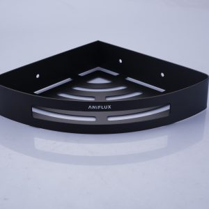 ANIFLUX Matte Black Corner Shower Shelf