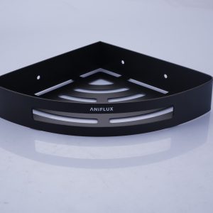 ANIFLUX Matte Black Corner Shower Shelf
