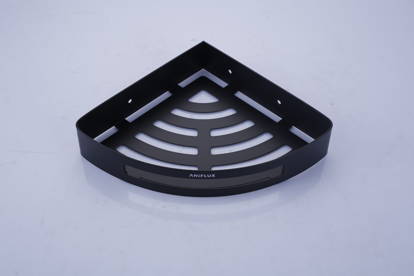 ANIFLUX Matte Black Corner Shower Shelf