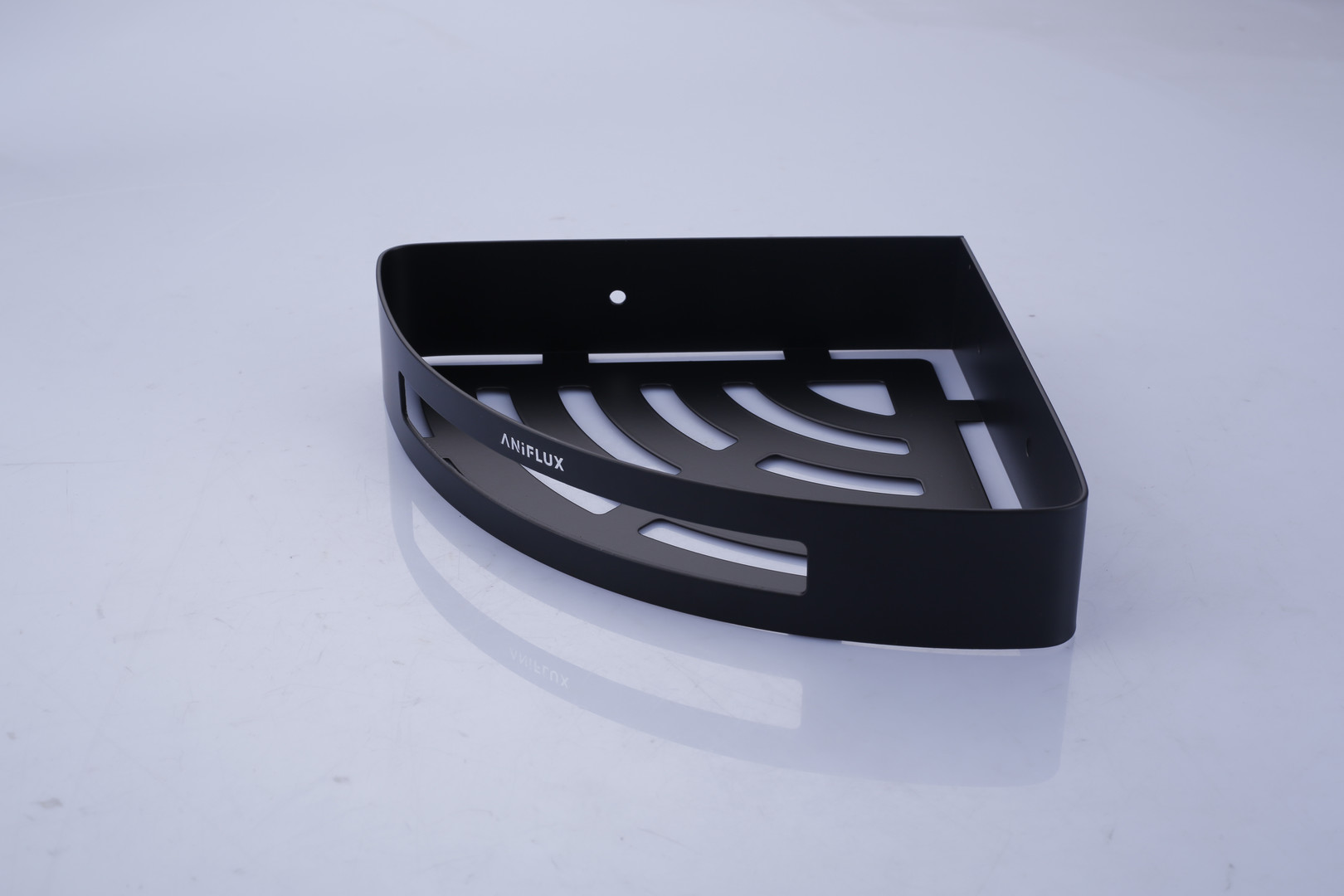 ANIFLUX Matte Black Corner Shower Shelf