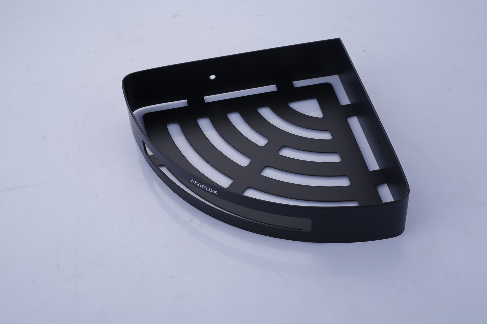 ANIFLUX Matte Black Corner Shower Shelf