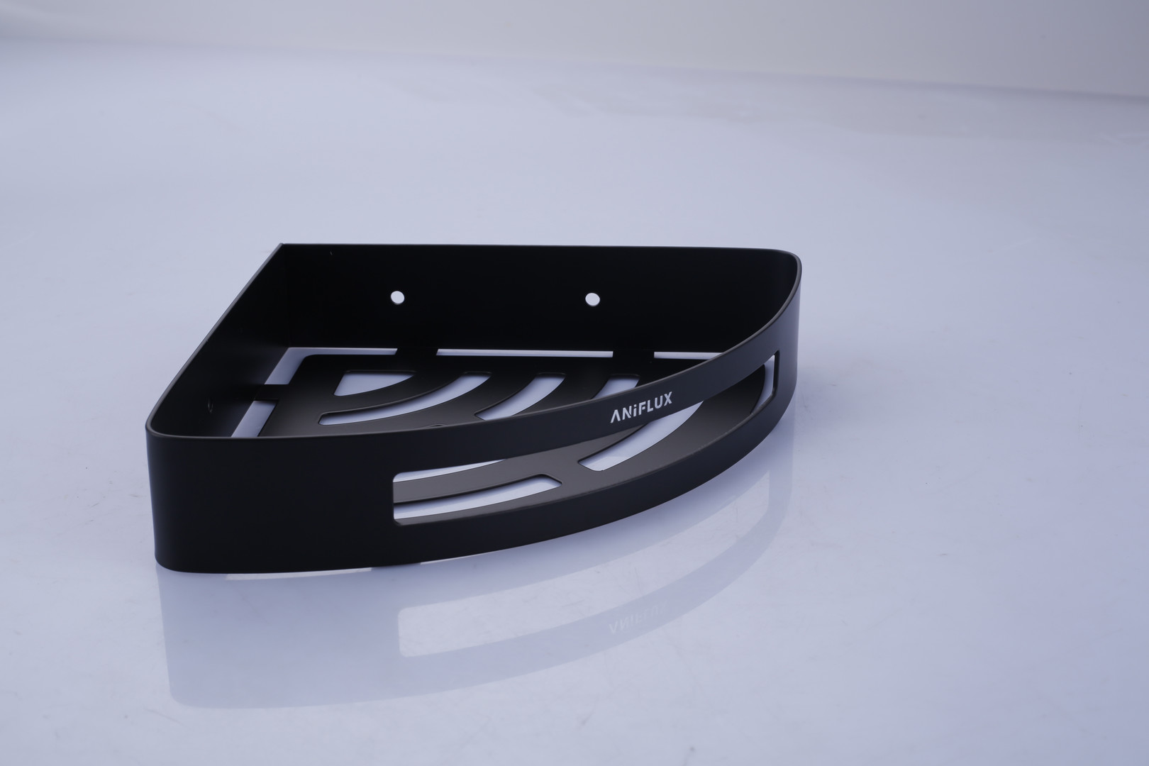 ANIFLUX Matte Black Corner Shower Shelf