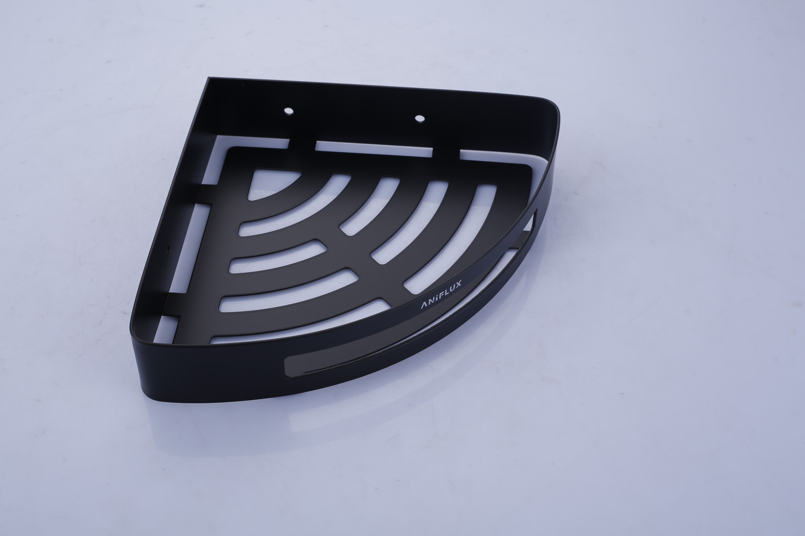 ANIFLUX Matte Black Corner Shower Shelf