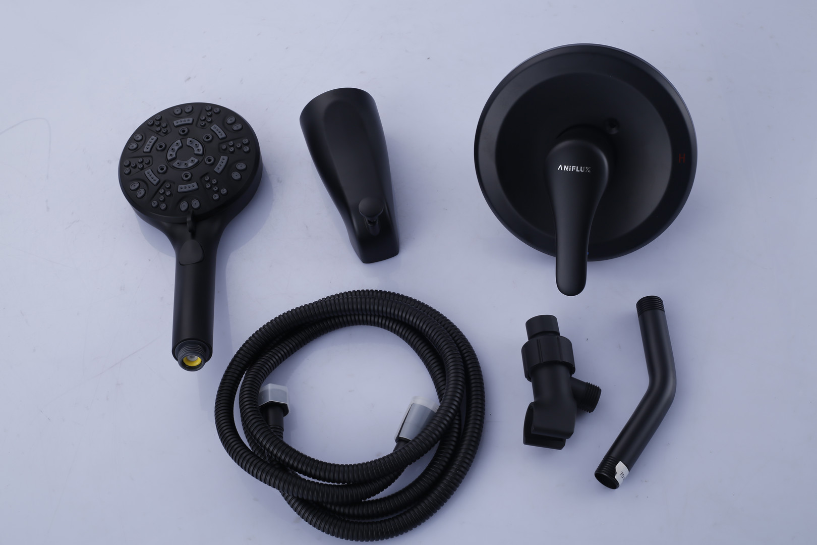ANIFLUX Matte Black Shower System Set with Handheld