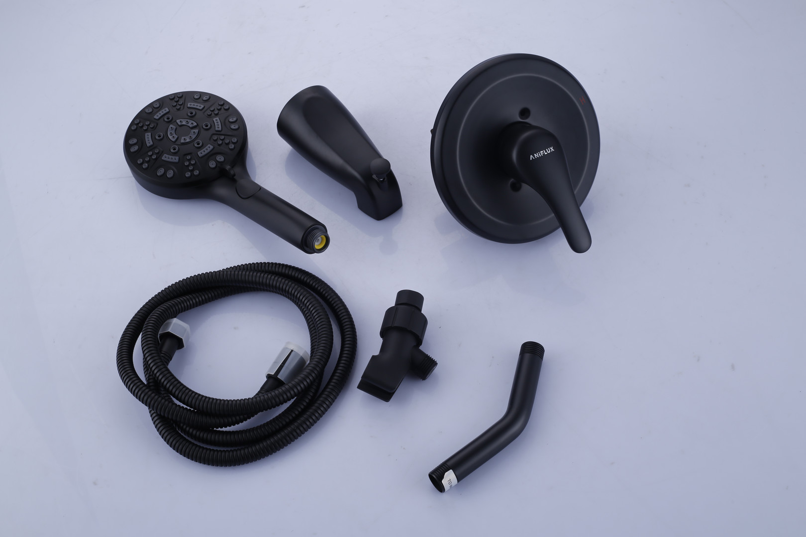 ANIFLUX Matte Black Shower System Set with Handheld