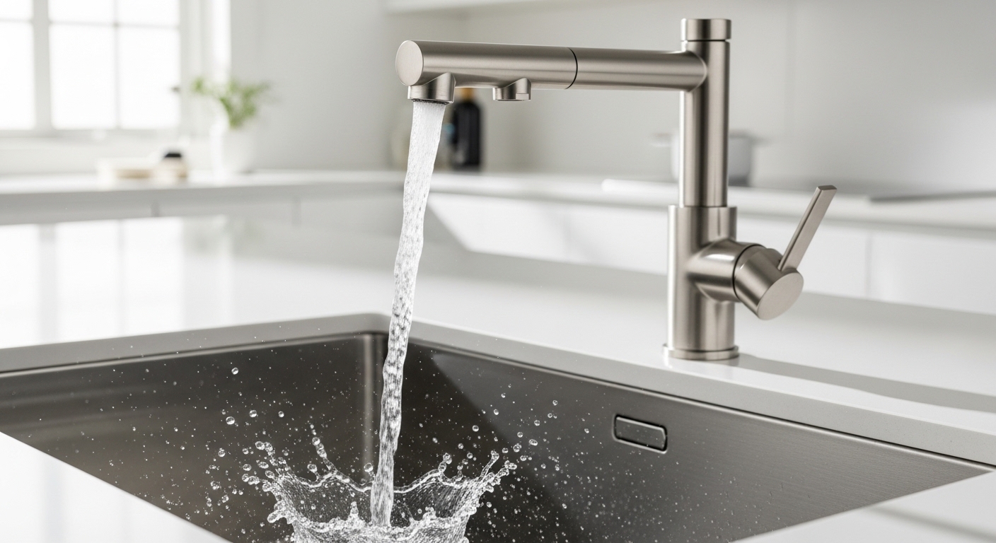 wide open faucet